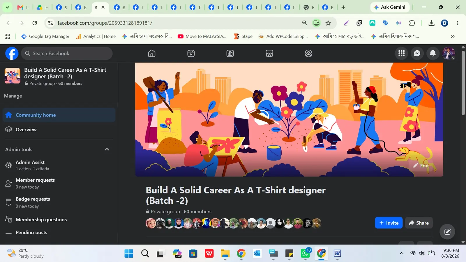 Professor IT Zone Build a Solid Career as a T-Shirt Designer Batch 2 group banner.