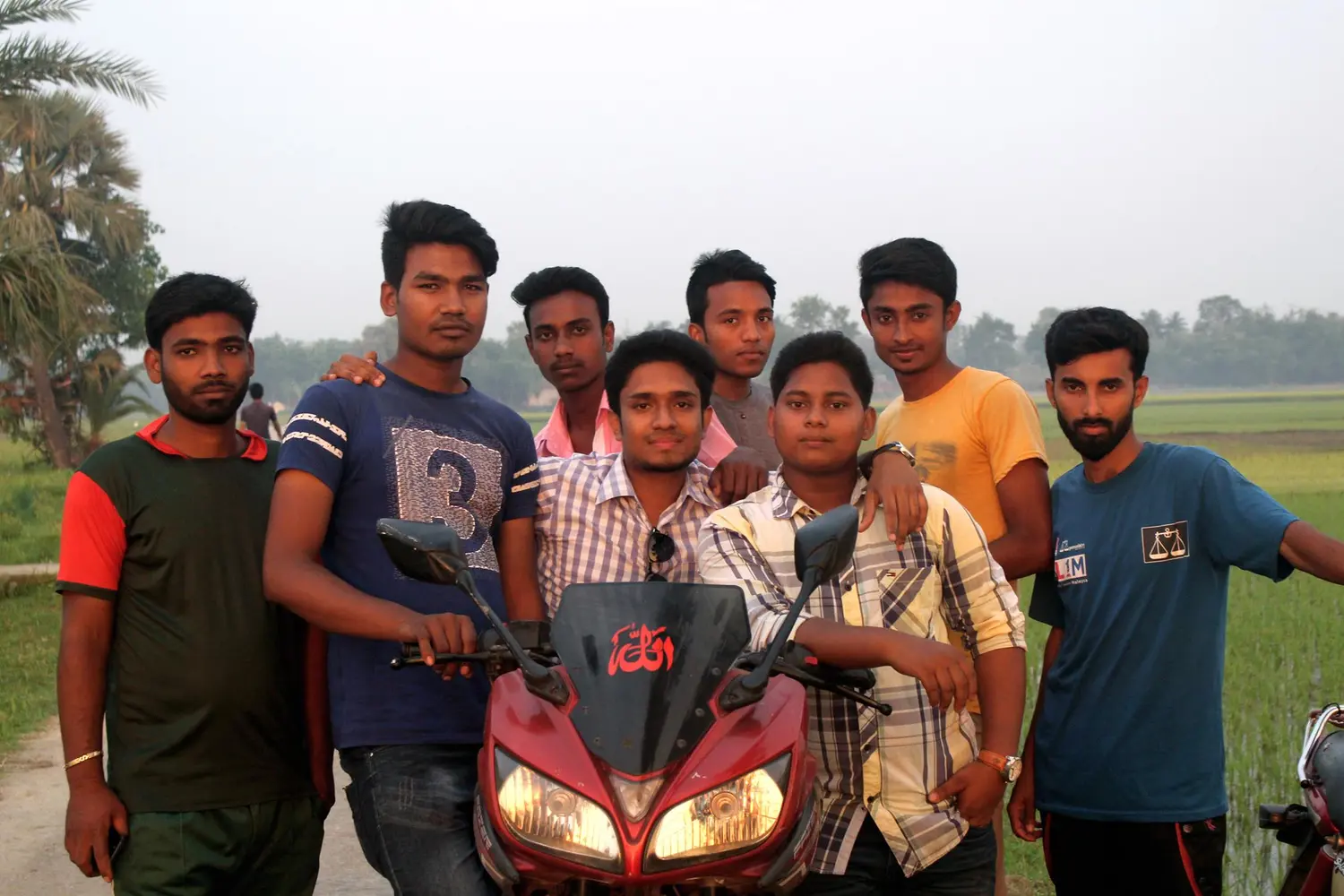 Anik Mahmud with members of an early training community in 2019.