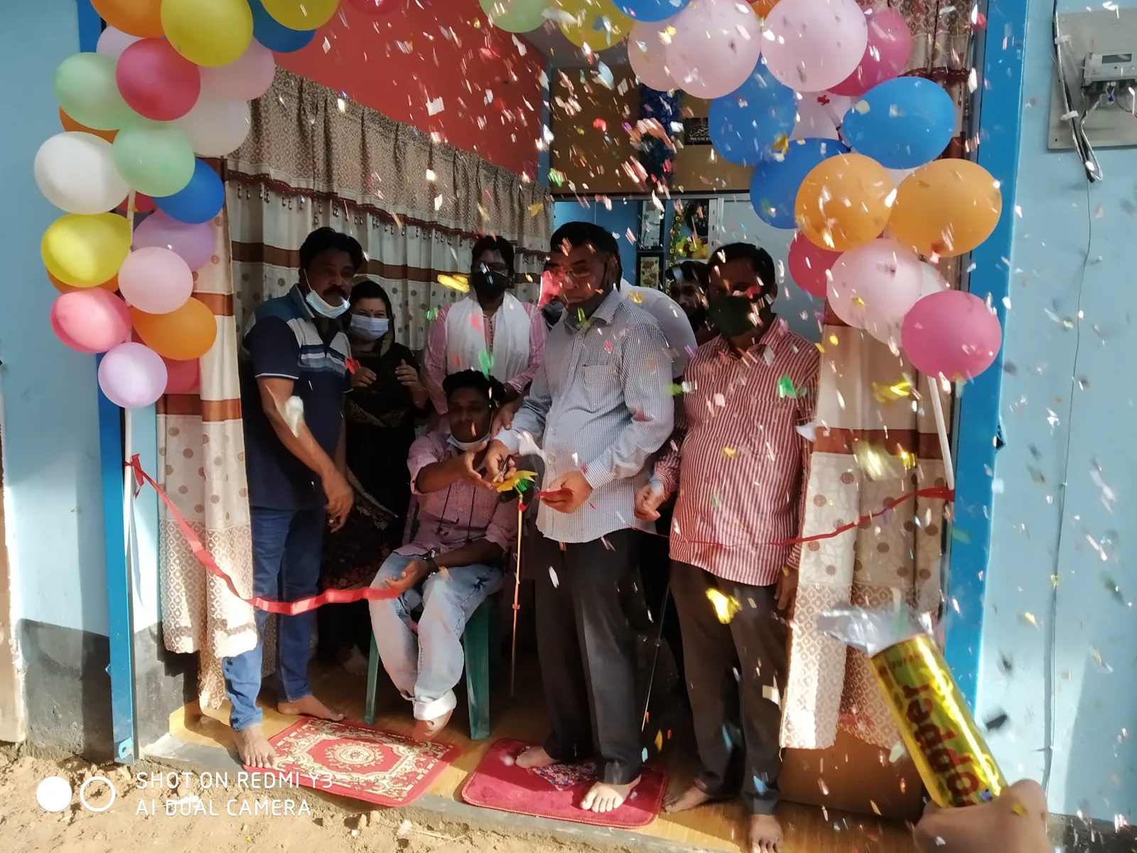 Anik Mahmud and guests at the opening of Professor IT Zone in 2021.