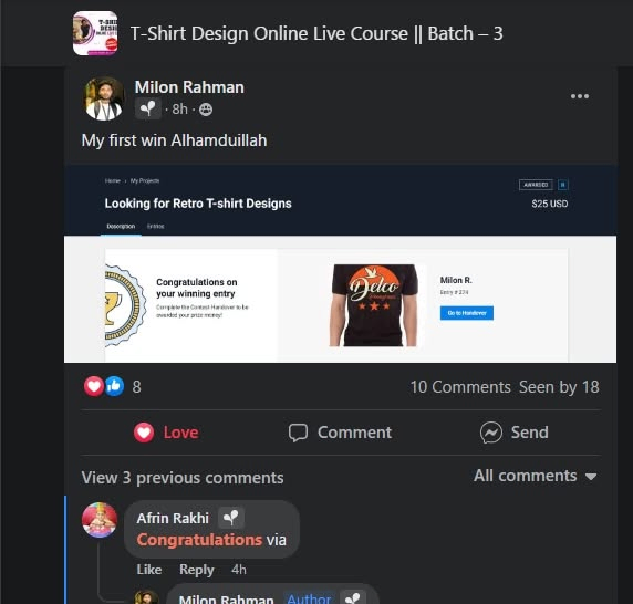 Supplied public student marketplace-result screenshot 7 connected to Anik Mahmud’s training and mentorship.