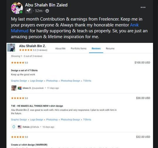 Supplied public student marketplace-result screenshot 8 connected to Anik Mahmud’s training and mentorship.