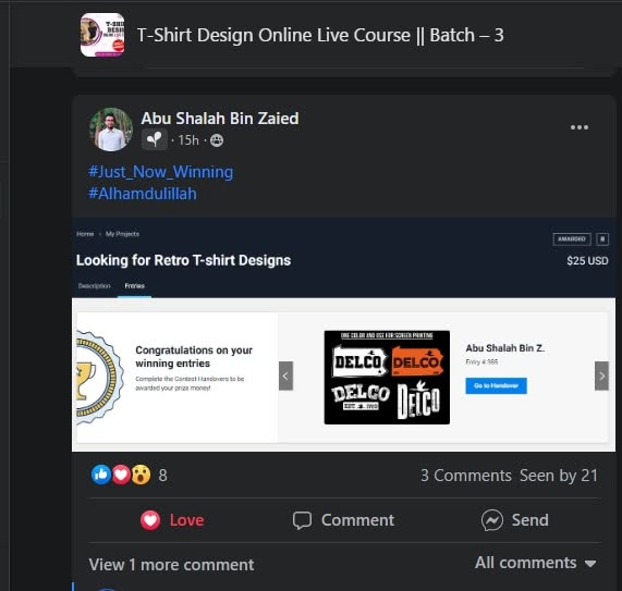 Supplied public student marketplace-result screenshot 10 connected to Anik Mahmud’s training and mentorship.
